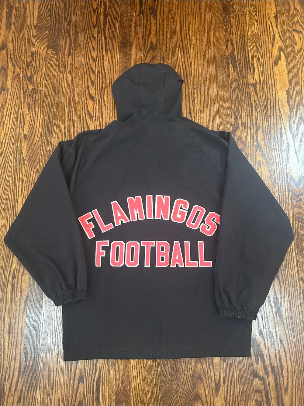 Vintage 90s Flamingos Football Canvas Side Line Jacket